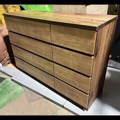 札幌限定配送/お引き取り可◆家具◆中村敬木工◆4段ローチェスト/...