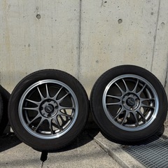 走行約4000km●155/65 R14 ヨコハマ ブルーアース  RV-02 CK●ホイールセットの画像