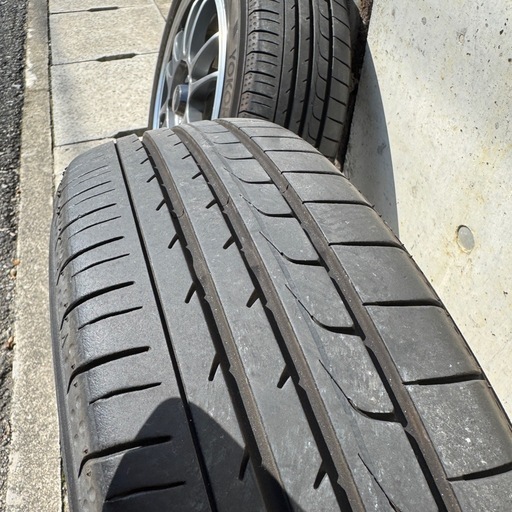 走行約4000km●155/65 R14 ヨコハマ ブルーアース  RV-02 CK●ホイールセット