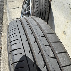 走行約4000km●155/65 R14 ヨコハマ ブルーアース  RV-02 CK●ホイールセットの画像