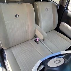 ミラココア　車外ナビ付き　エアコンしっかり効いてます！　純正ルーフキャリア付きの画像