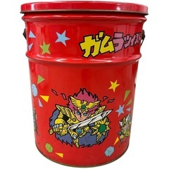 NO.2394【希少】カネボウ ガムラツイスト ペール缶 スツール 小物収納 レトロ 汚れあり 中古 の画像