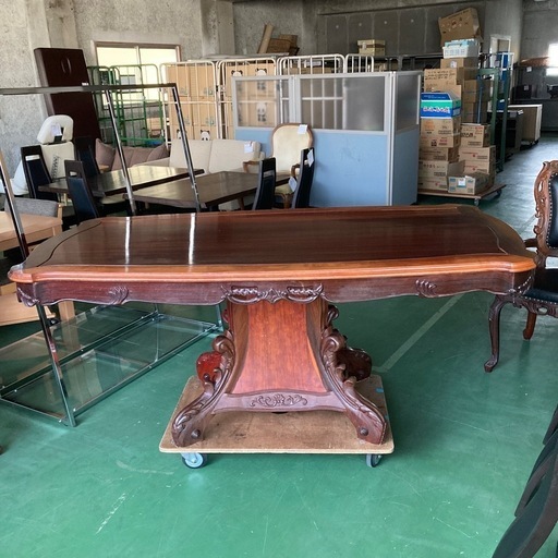 値下げ　アンティーク　彫刻　ダイニングテーブル　クラッシック　西洋