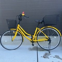 自転車 26インチ 黄色