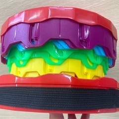 再値下げ！ほぼ未使用【畳めるイス】telescopic stool レインボーカラーの画像