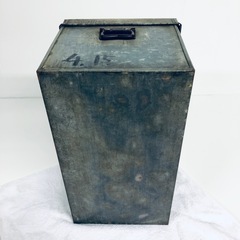 即納】ブリキ缶トタンBOX昭和レトロダメージハードケース頑丈