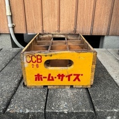 コカコーラ Coca-Cola 木製ビン収納ボックス 木箱 ホームサイズ ケース 2つ レトロ コレクションの画像