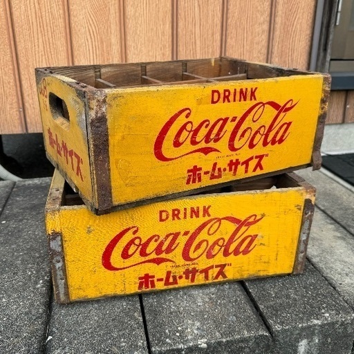 コカコーラ Coca-Cola 木製ビン収納ボックス 木箱 ホームサイズ