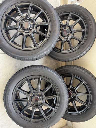 TOYO 155/65R14 2019年製 スタッドレスタイヤホイールセット