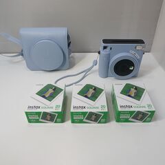 富士フイルム チェキスクエア instax SQUARE SQ1（グレイシャーブルー）  ＋  instax SQUARE用フィルム 60枚（1箱20枚入り×3個）  ＋  チェキスクエア　カメラケース