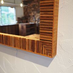 〈リメイク品〉ミラー 鏡 古材リメイクの画像