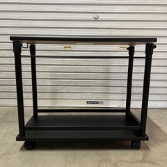 早いもの勝ち！BHD-670H バウヒュッテ 昇降式L字デスク ワゴン 32cm×67cm  ブラック の画像