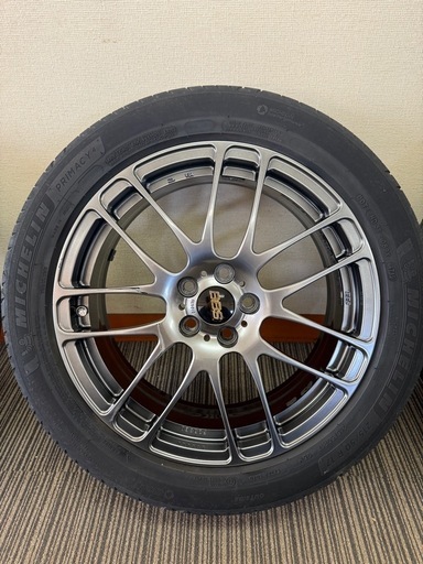 BBS 17インチ 鍛造アルミホイール RE5010（BBSナット付） ガンメタ