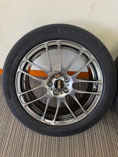 BBS 17インチ　鍛造アルミホイール RE5010（BBSナット付）　ガンメタ