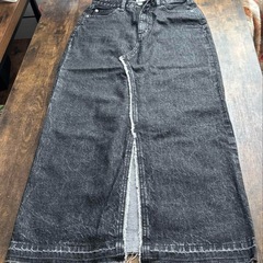 LOWRYSFARM ローリーファーム デニムタイトロングスカート ブラック Mサイズ の画像