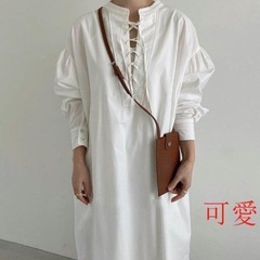 Todayful トゥデイフル コットン レースアップ ワンピー...