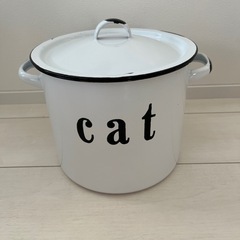 cat琺瑯大きめキャニスター