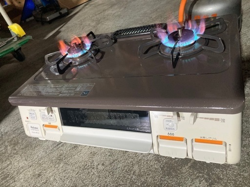 パロマ　洗剤清掃済み　LPガスコンロ　プロパンガス　水無グリル　揚げ物　煮込設定付き