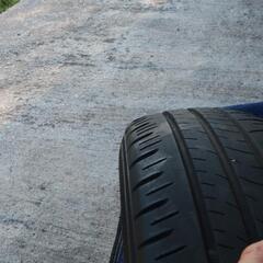 【取引中】まだ使えます。155/65R14軽用アルミ、夏タイヤ4本セット。の画像