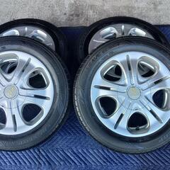 まだ使えます。155/65R14軽用アルミ、夏タイヤ4本セット。
