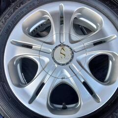 【取引中】まだ使えます。155/65R14軽用アルミ、夏タイヤ4本セット。の画像