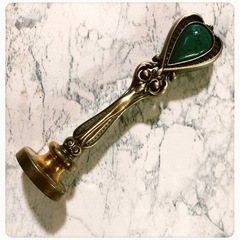 ꒰未使用꒱銅製 アンティーク調シーリング ワックス スタンプセットヴィンテージ風の画像