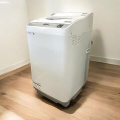 25C225_ジC SHARP シャープ 5.5kg全自動洗濯機 ES-TX5E-S 2021年製 生活家電 現状品 中古