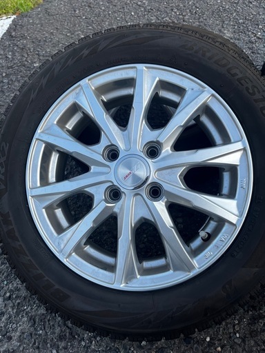 155/65R14 タイヤホイール4本セットバリ溝 (たぬき) 清洲の
