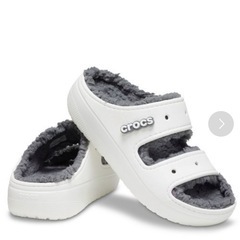 【お問い合わせ終了】クロックスサンダル　ホワイト26cmの画像