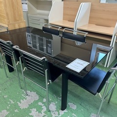 【ドリーム川西店御来店限定】ガラステーブルダイニングセット／クリ...