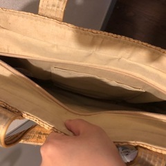 カゴバック　ゴールドの画像
