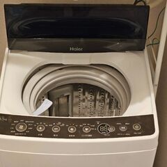 【取引中】縦型洗濯機 ハイアール製 4.5kg(39L) 2018年式と冷蔵庫 2ドア DAEWOO製 2016年式の画像