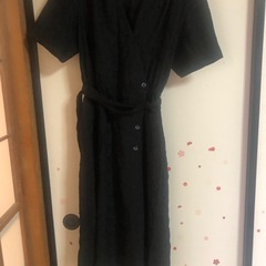 半袖　ワンピース　ベルト付き