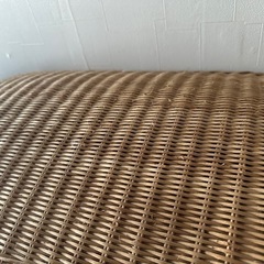 藤バスケット　蓋付きの画像