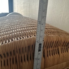 藤バスケット　蓋付きの画像