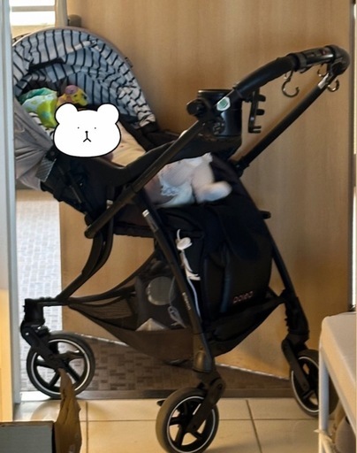 ファッション ピジョン両体面ベビーカー.クリーニング済