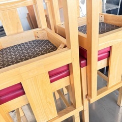 4脚 和風 カウンター椅子 の画像