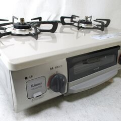 Rinnai リンナイ ガスコンロ KG34NPCBR 都市ガス用 ガステーブル 水無片面グリル 右強火力 クッキングヒーター 2022年製 動作OK 名古屋市近郊 配達可の画像