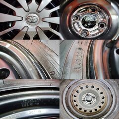 【DUNLOP WM02 165/65R14】スタッドレス【トヨタ タンク/ルーミー 純正ホイール 14インチ 5J4HPCD100+35】バリ溝 パッソ等　(KTL391) の画像