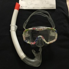 1回使用のみ　ジュニア　シュノーケル　スノーケル　花柄の画像