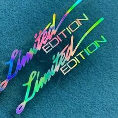 反射する Limited Edition レーザーカッティングステッカー  1枚の画像