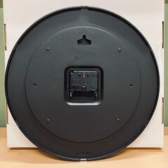 電波式 静音壁掛け時計（ブラック）WOODGRAIN WALL CLOCKの画像