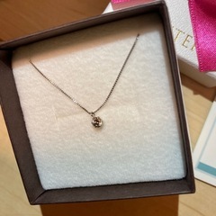 一粒ダイヤモンド　ネックレス　プラチナ　新品未使用の画像