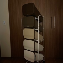残り3日　分別ゴミ箱　スリム5段　キャスター付きの画像