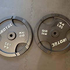 ベンチプレス　ダンベル　プレート20キロ×2