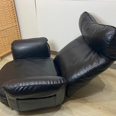 ニトリ 低反発回転座椅子 アーバン3 傷あり ブラック 中古の画像