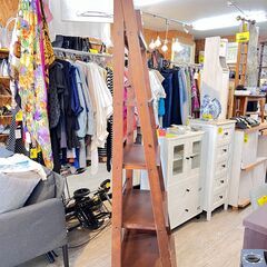 ニトリ 5段 オープンラック シェルフ 本棚 木製 ブラウン 横幅59.5cm奥行40cm高さ180cm★買取帝国 志木店の画像