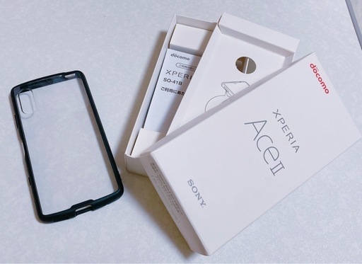 【美品・本体,箱とスマホケース,保護フィルム付】 Xperia Ace II  SO-41b