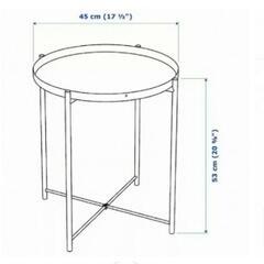 サイドテーブル IKEA 黒の画像