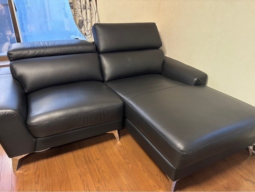 【美品】ソファ  レザー　オットマン